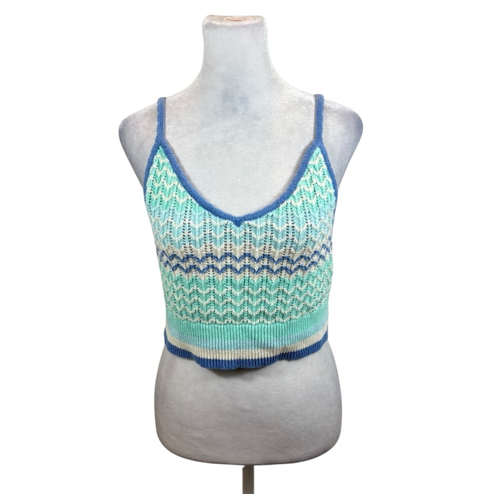 American Eagle Knit Cropped Tank Top Size Large